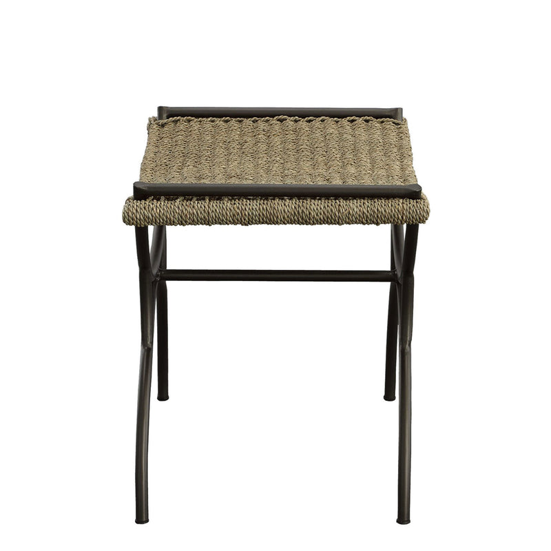 Paloma Small Bench with Natural Seagrass Seat