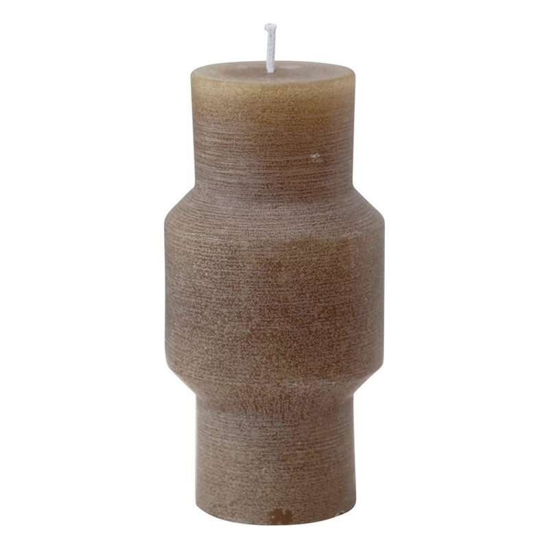 Unscented Totem Pillar Candle in Olive (6")