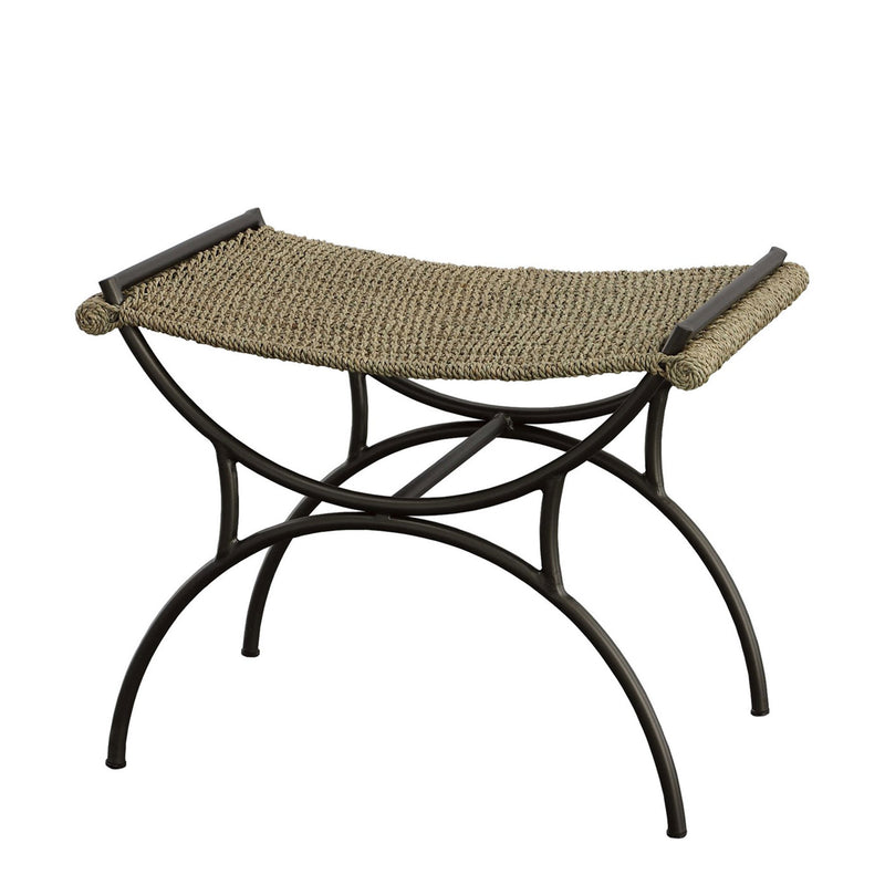 Paloma Small Bench with Natural Seagrass Seat