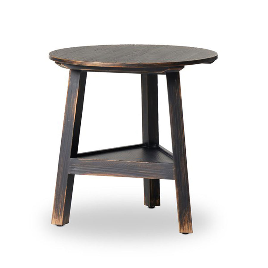 Kendel Side Table in Distressed Black