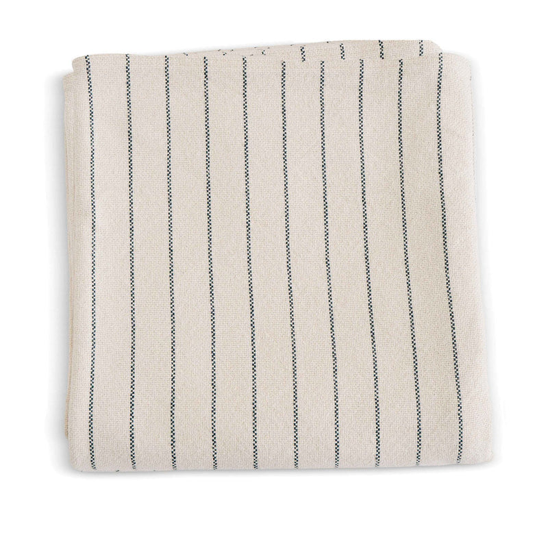 Cotton Blankets: Pinstripe Black 