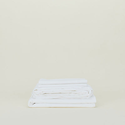 Hawkins, NY Essential Percale Sheet Set White