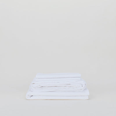 Essential Percale Sheet Set White