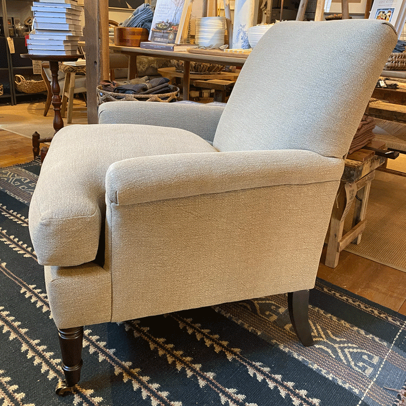 Hollie Chair with Cloud Down Cushion in Washable Camel