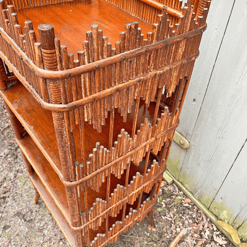 Vintage Bamboo Table Shelf