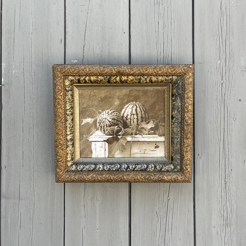 Vintage One of a Kind Frame with Sepia Photograph Printed on Canvas Glazed and Framed