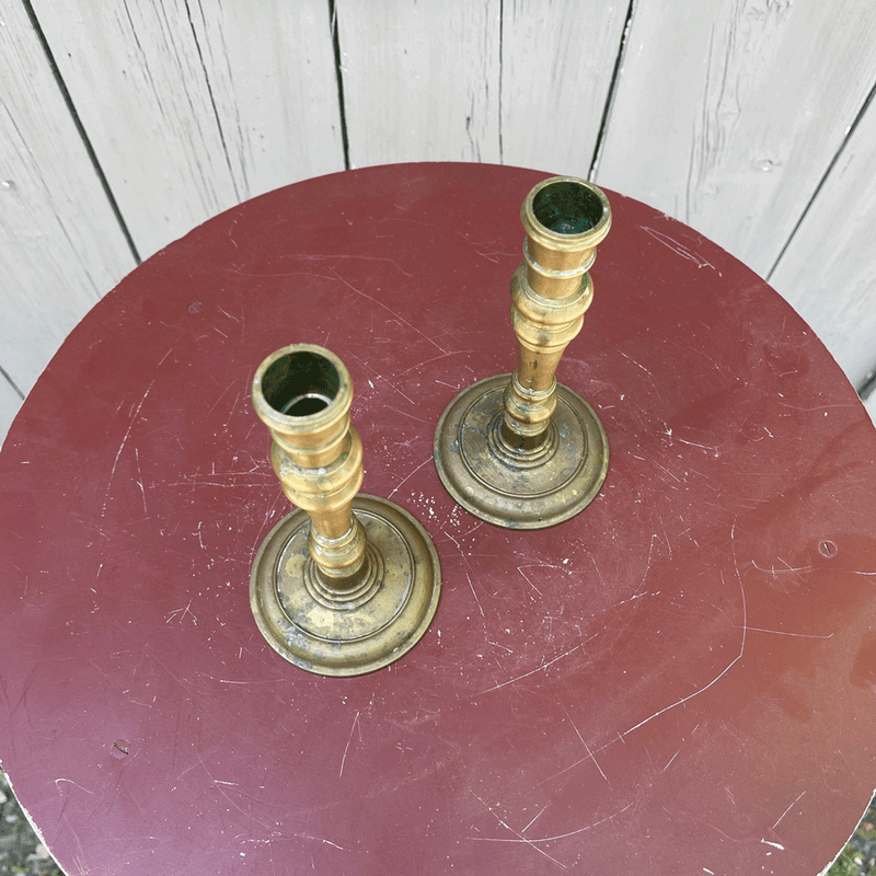 Vintage Pair of Brass Candlesticks