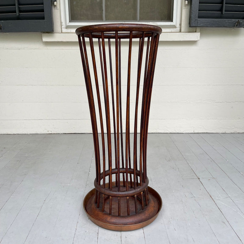 Vintage Hall Umbrella Stand with Copper Tray