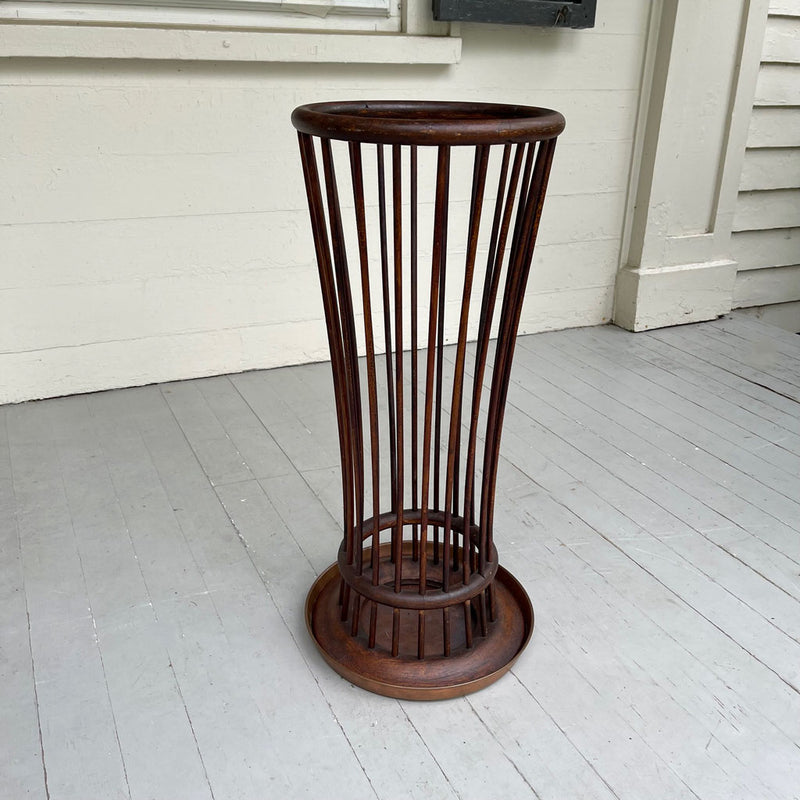 Vintage Hall Umbrella Stand with Copper Tray