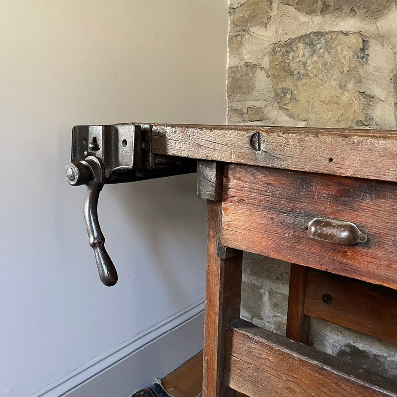 Antique 19th Century Woodworkers Bench  
