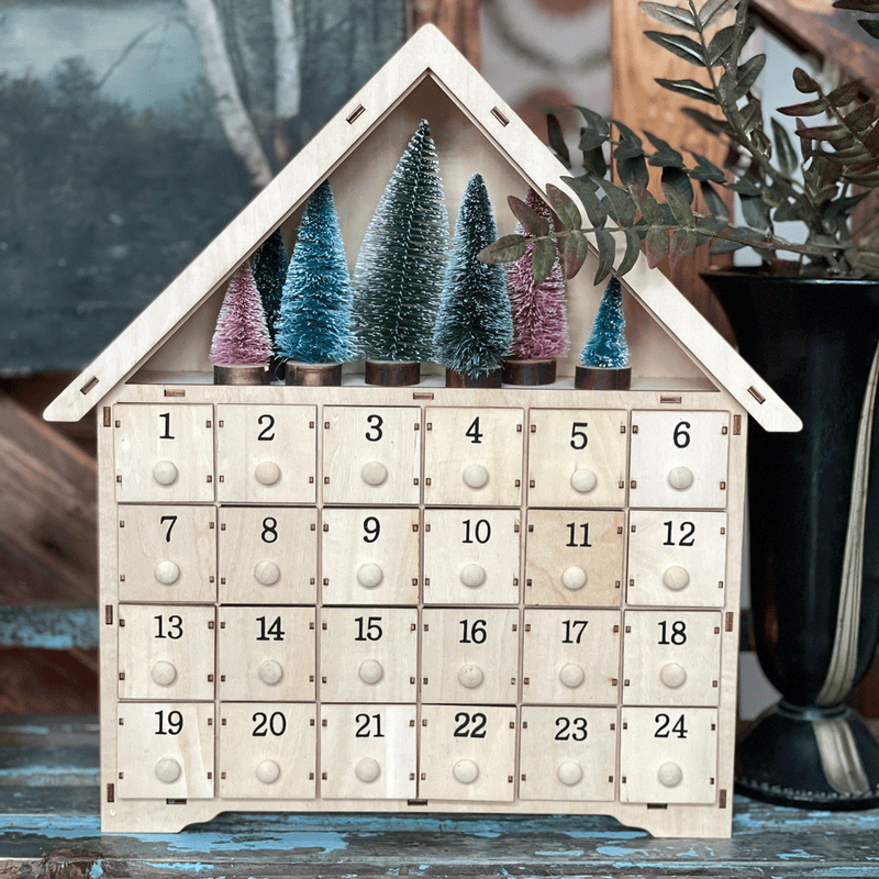House Advent Calendar and Trees