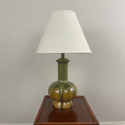 Antique Mid Century Glazed Lamp