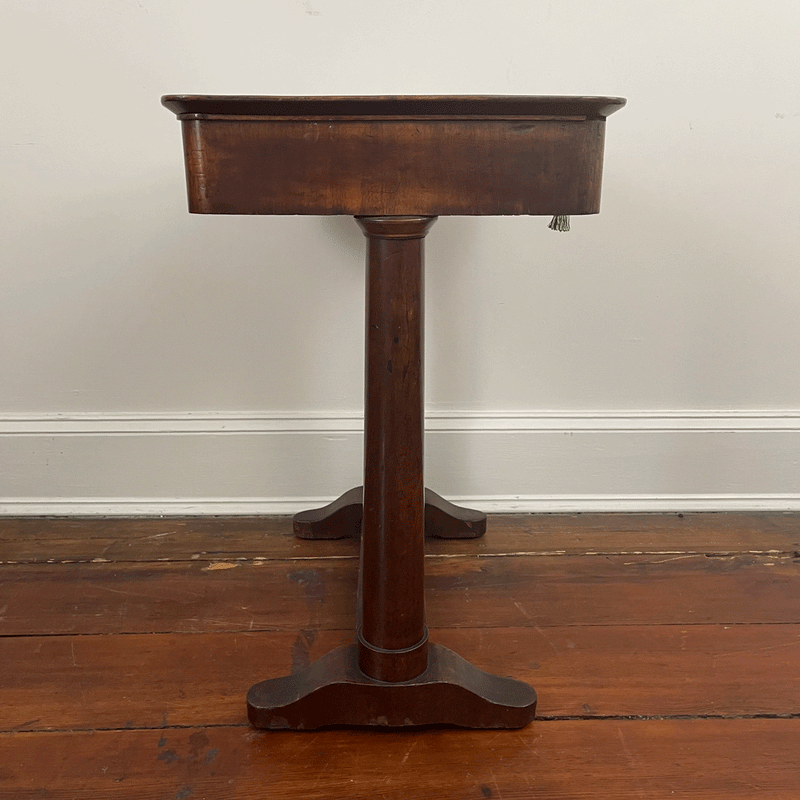 Antique Empire Side Table with Drawer with Key