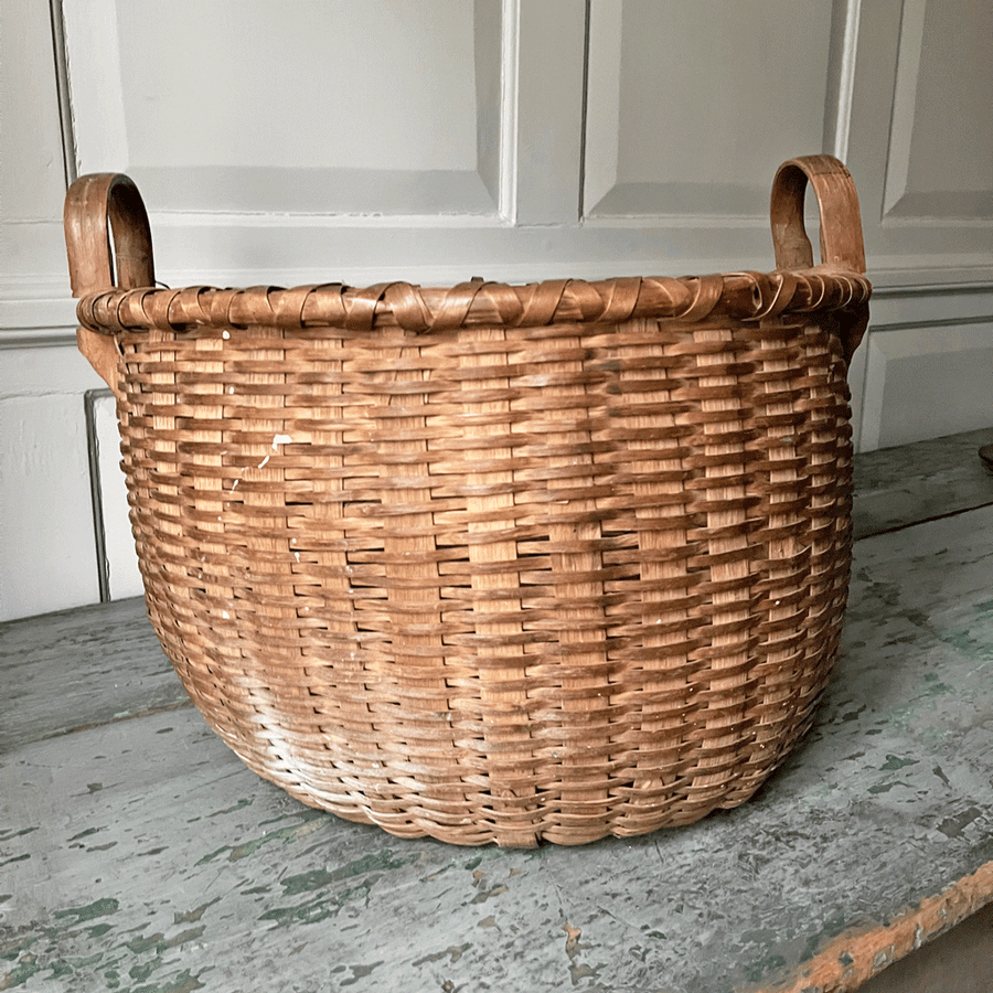 Antique Handmade White Oak/Hickory Splint Basket