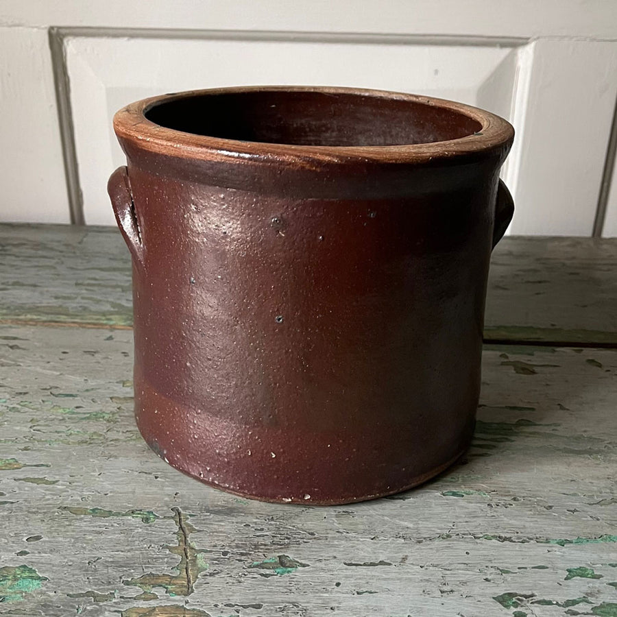 Vintage Albany Brown Slip Glazed Crock