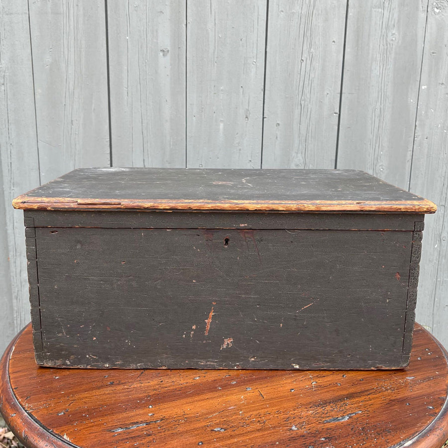 Vintage New Hampshire Painted Dovetail Box ca1850