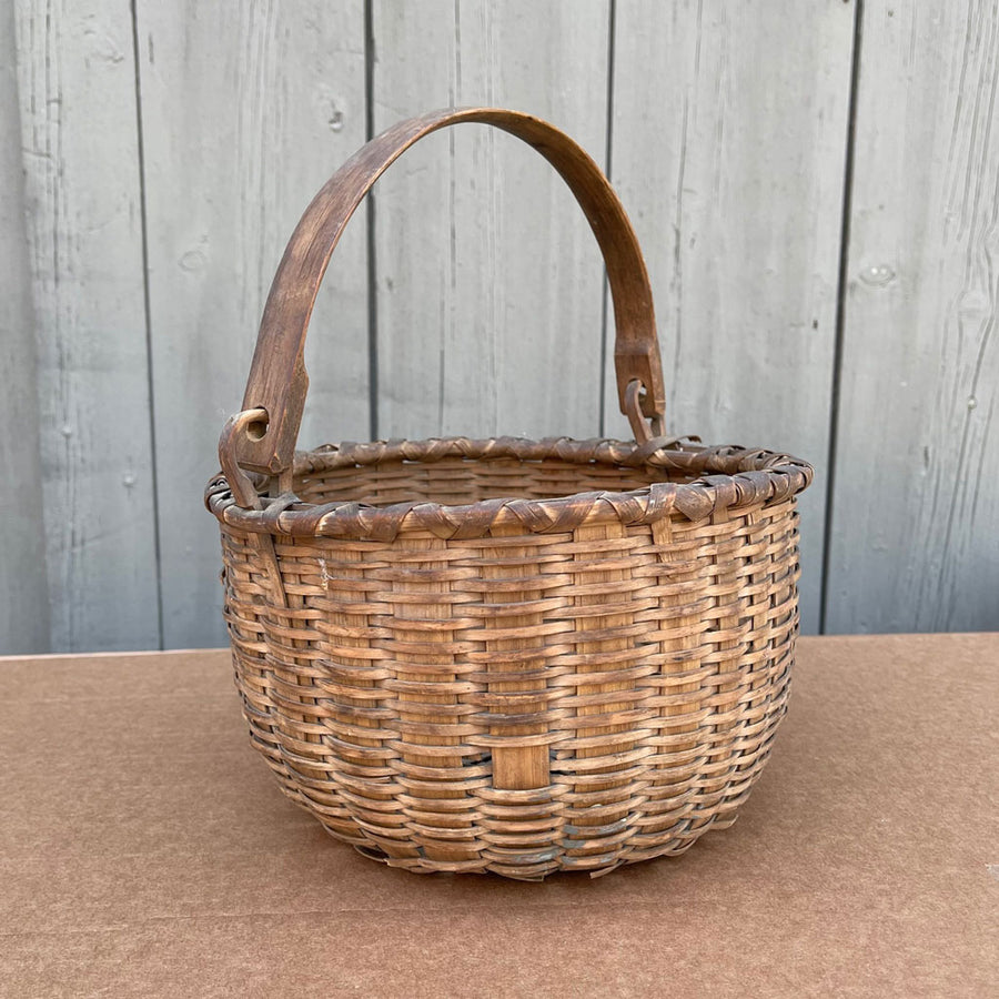 Vintage "Bushwacker" Basket w/ Swing Handle C. 1900's