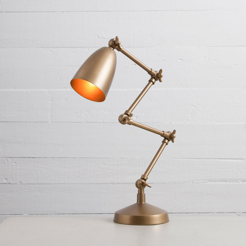 Finn Folding Table Lamp in Brass On Iron