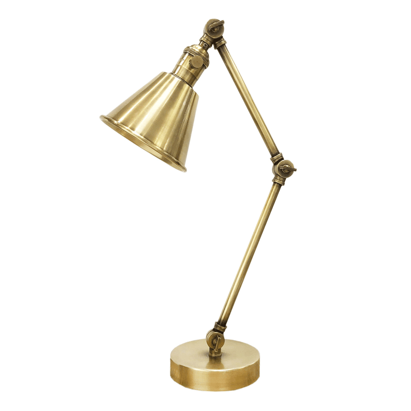 Jamestown Task Lamp in Antique Brass