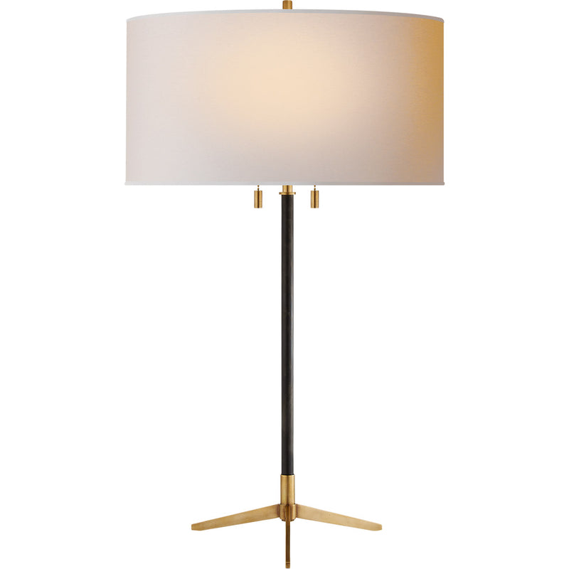 Caron Table Lamp in Bronze with Natural Paper Shade