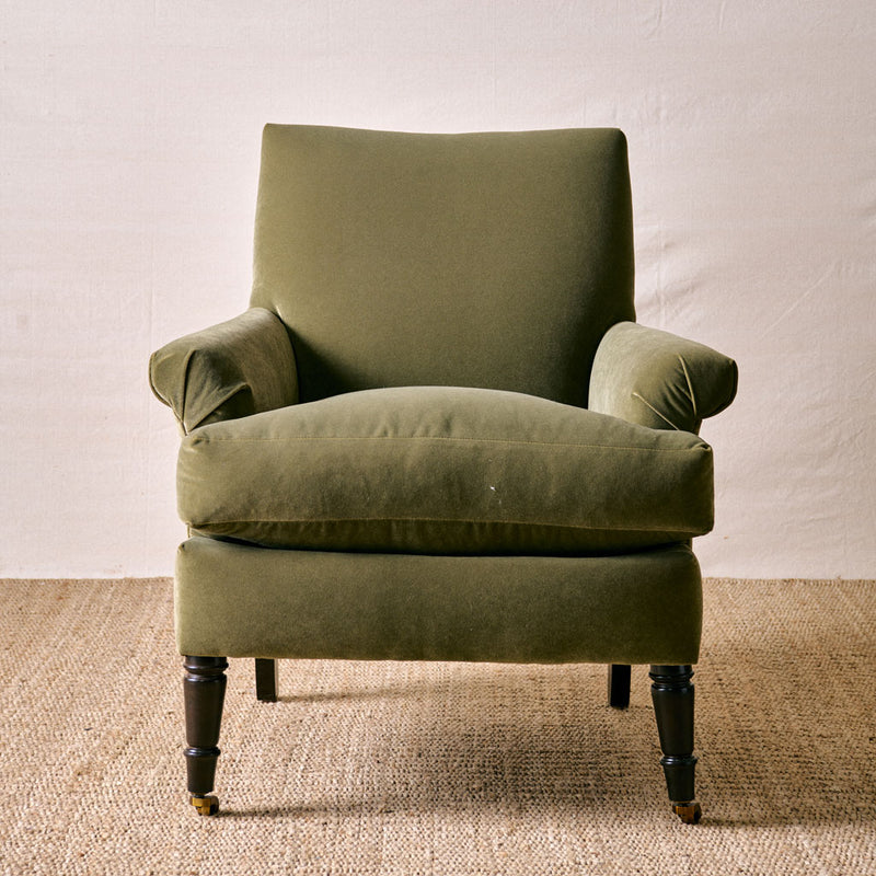 Hollie Accent Chair in Heavy Duty Olive Green