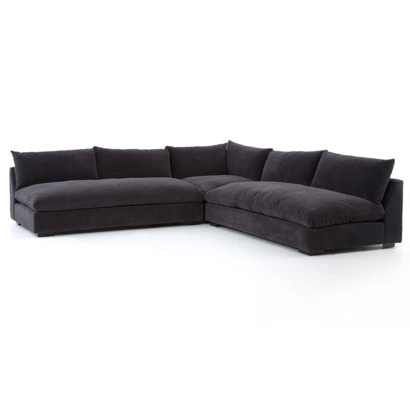 Graham 3pc Sectional in Charcoal