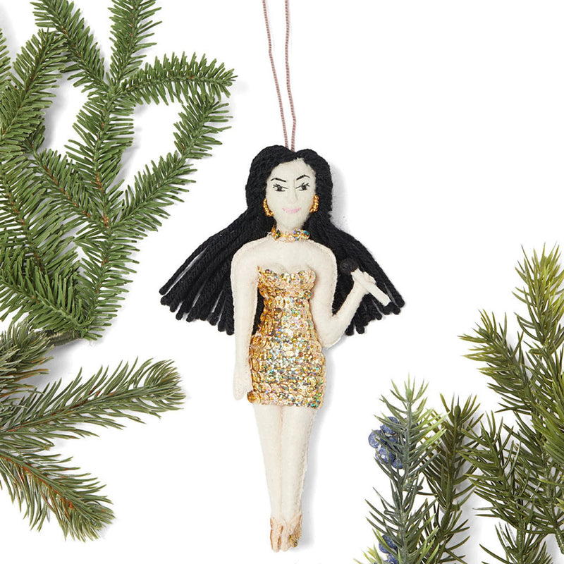 Cher Felt Ornament Handmade