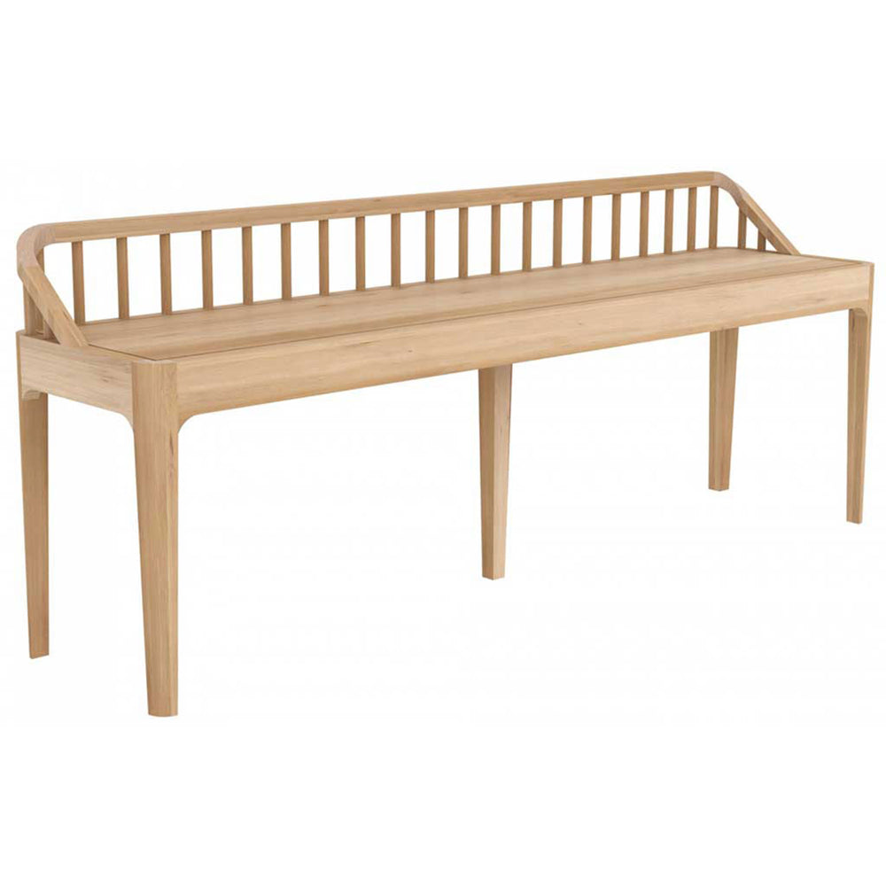 Oak Spindle Bench in Natural by Ethnicraft   