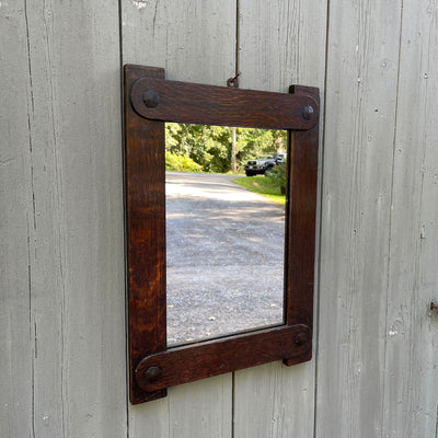Antique C. 1920 Mission Oak Frame Made Into Mirror
