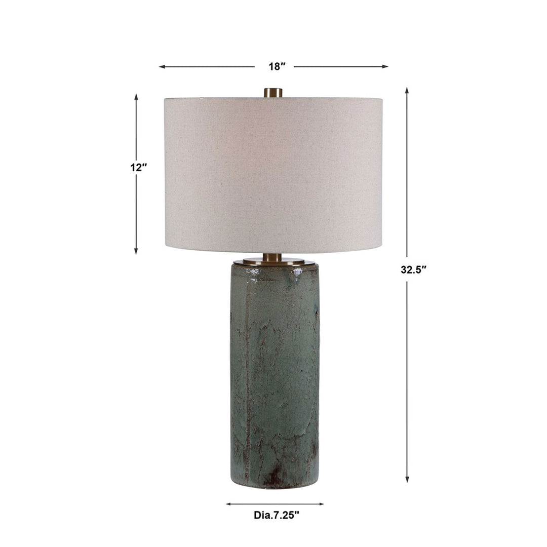 Celest Table Lamp with Blue Glaze