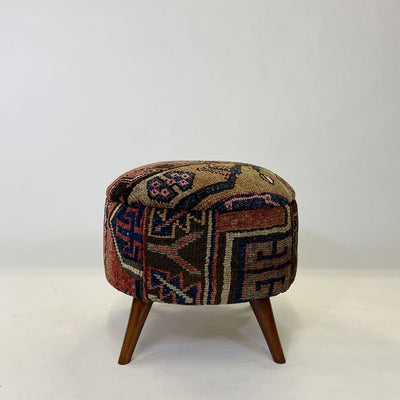 Vintage Rug Medium Ottoman - 0124-QR