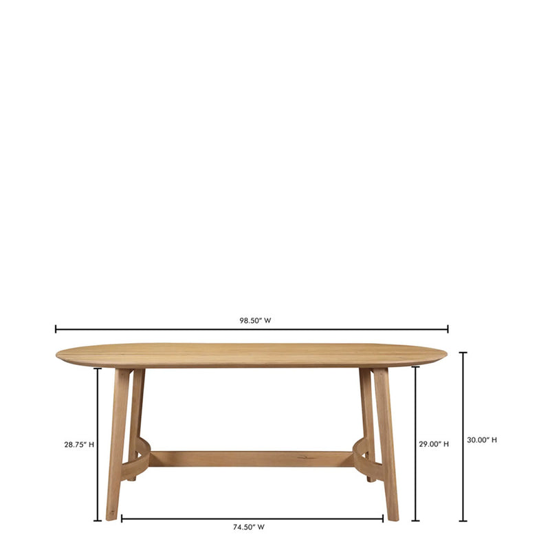 Tate Dining Table in Natural - Large