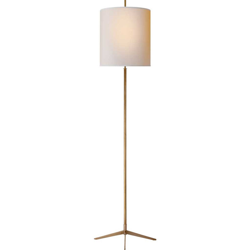 Caron Floor Lamp in Hand Rubbed Antique Brass