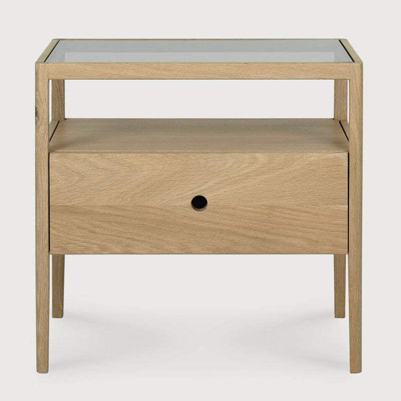 Oak Spindle Bedside Table in Natural by Ethnicraft