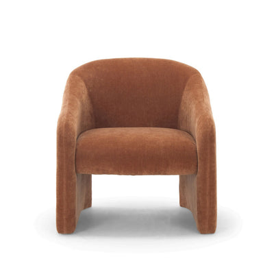 Audrey Accent Chair Upholstered in Rust