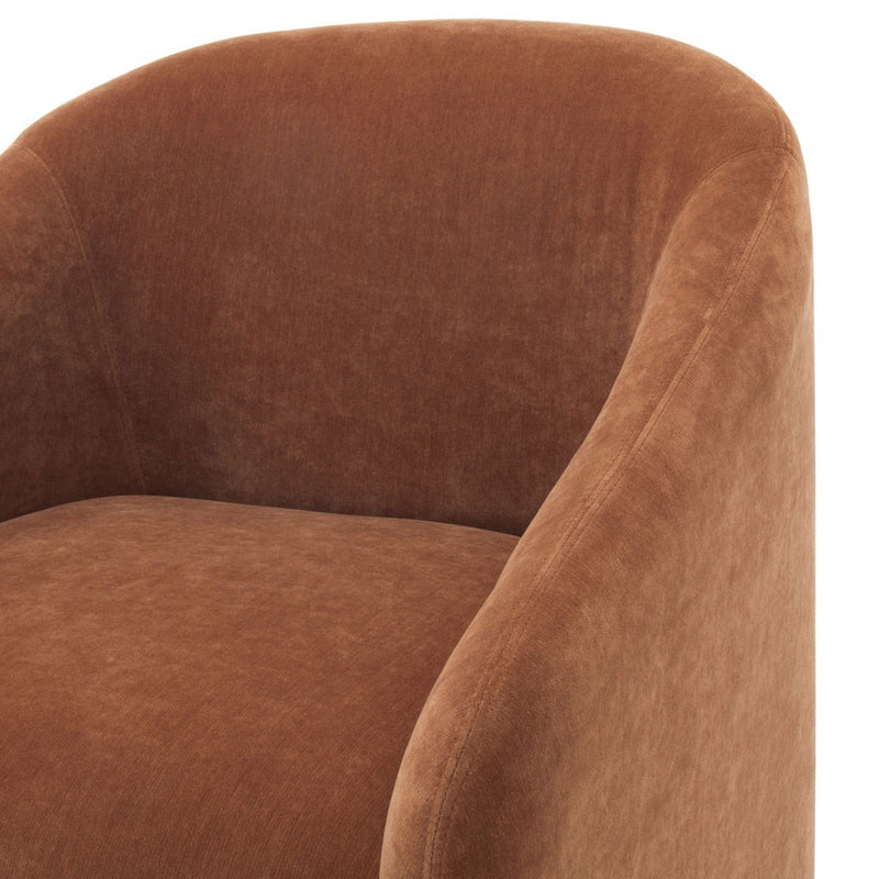 Audrey Accent Chair Upholstered in Rust