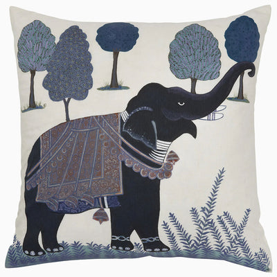 Indigo Elephant Decorative Pillow by John Robshaw 