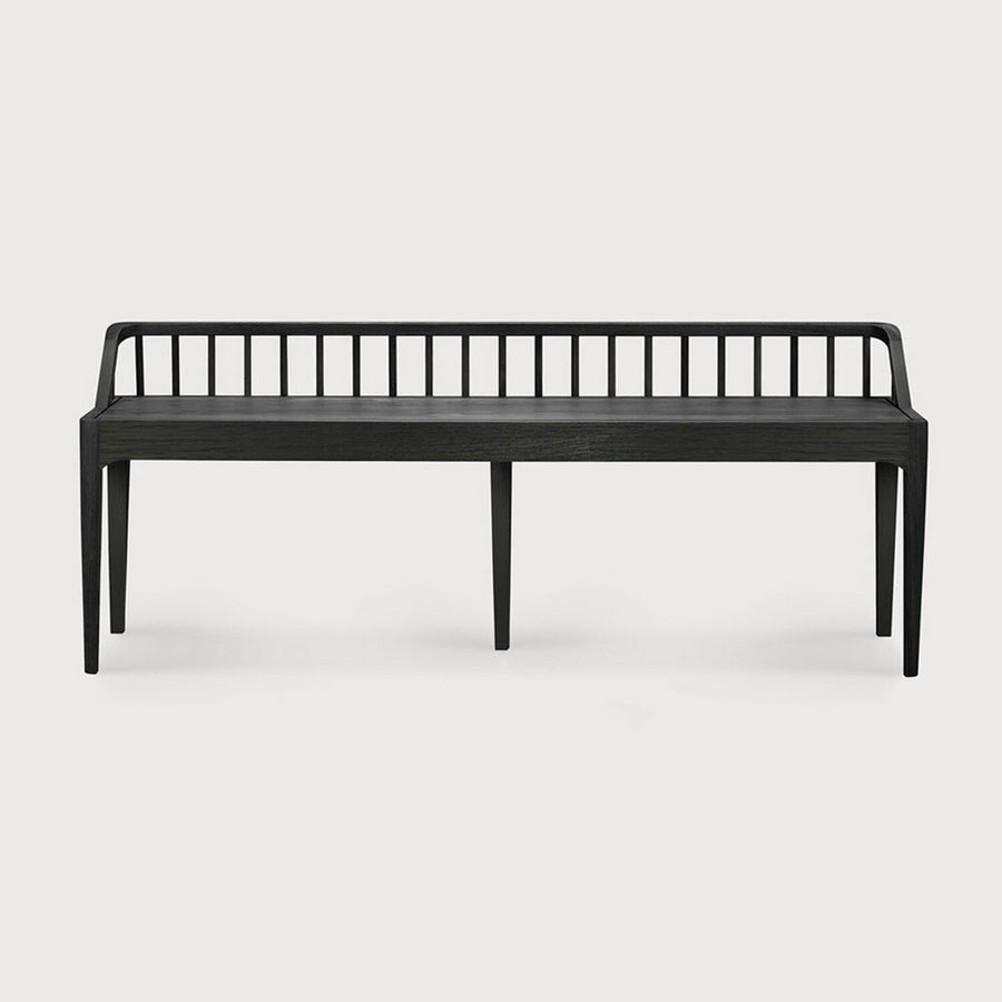 Oak Spindle Bench in Black by Ethnicraft 