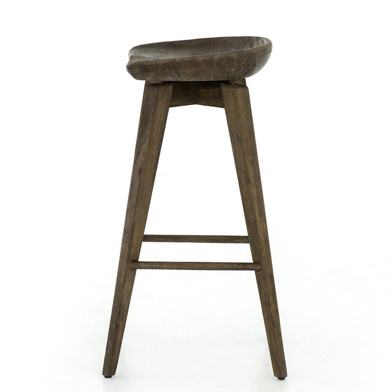 Paisley Swivel Counter Stool in Shale Grey
