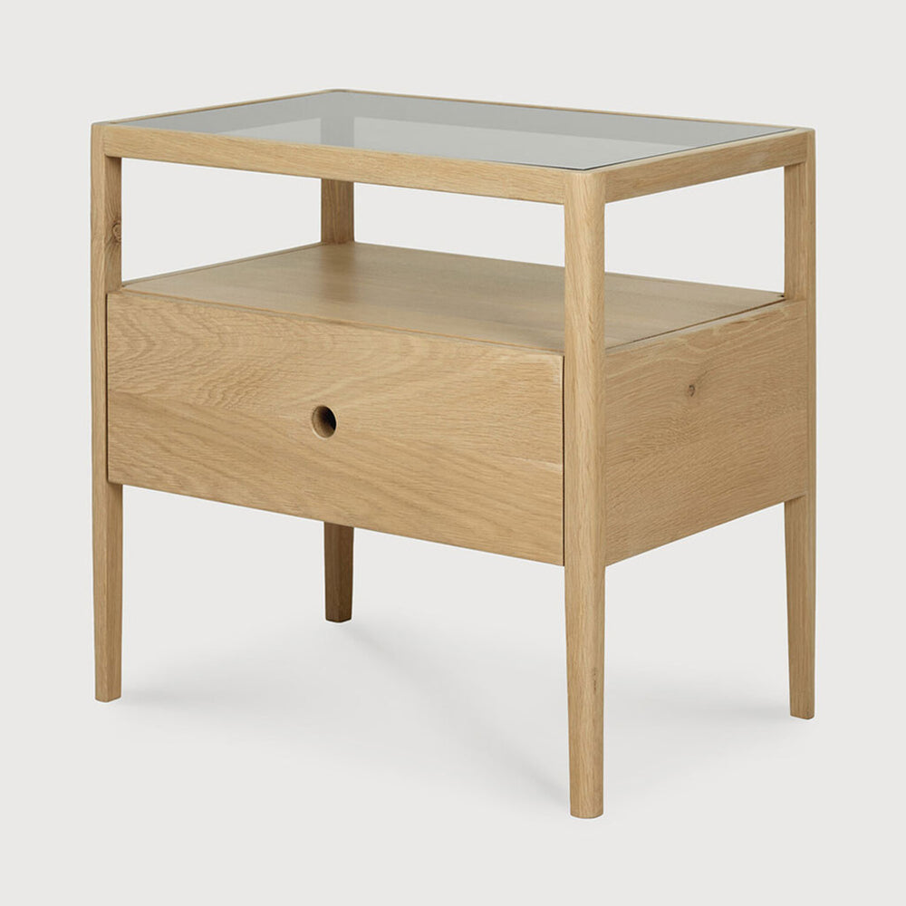 Oak Spindle Bedside Table in Natural by Ethnicraft