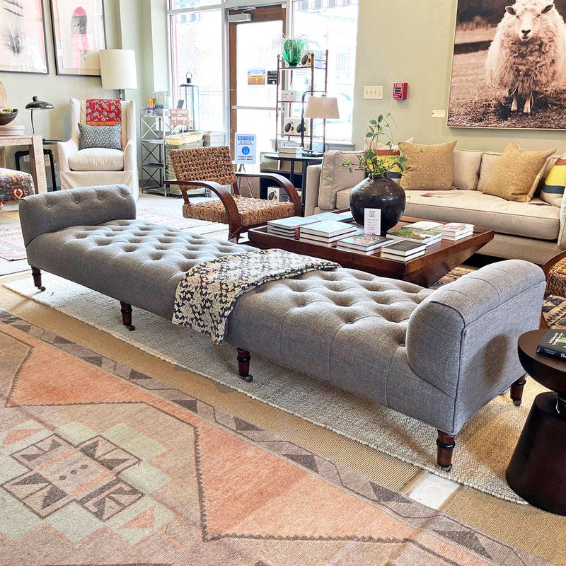108" Field Bench in Bellamy Pewter by John Derian For Cisco Home