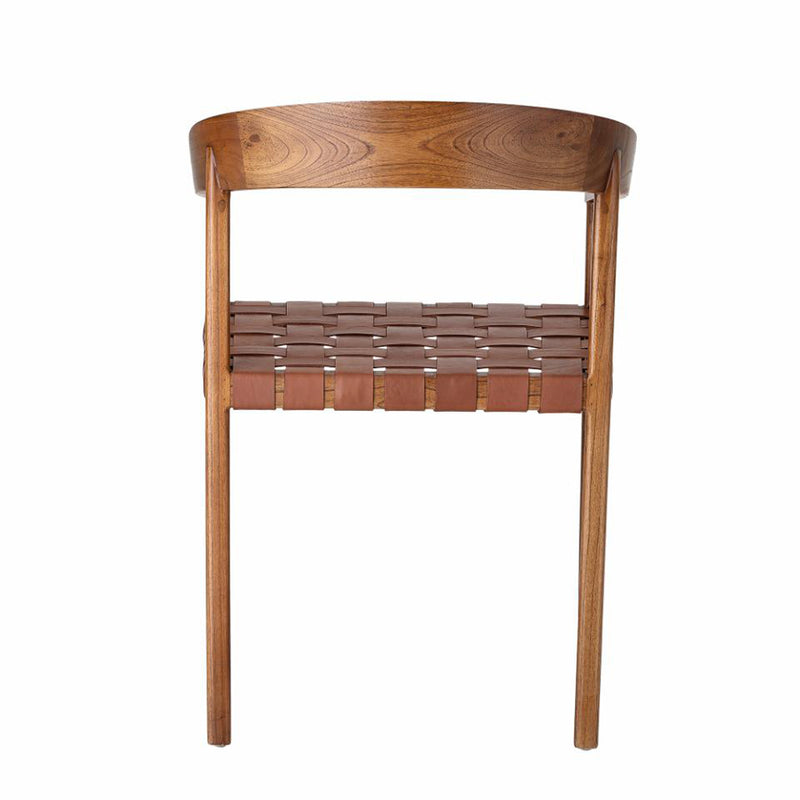 White Cedar Woven Leather Chair