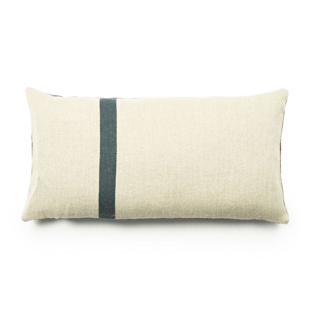 Juniper Lumbar Pillow in Leather by Libeco (15x31)
