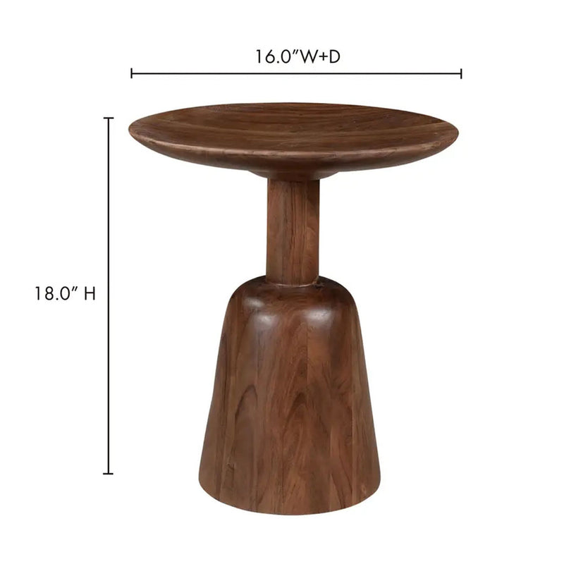 Nevin End Table in Dark Brown