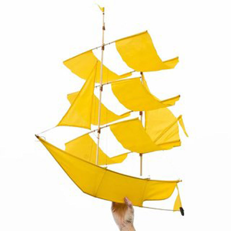 Sailing Ship Kite in Yellow 
