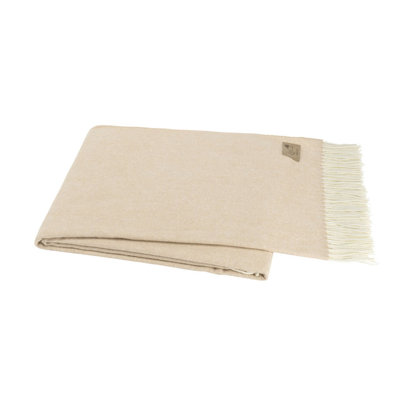 Italian Herringbone Throw in Sand 