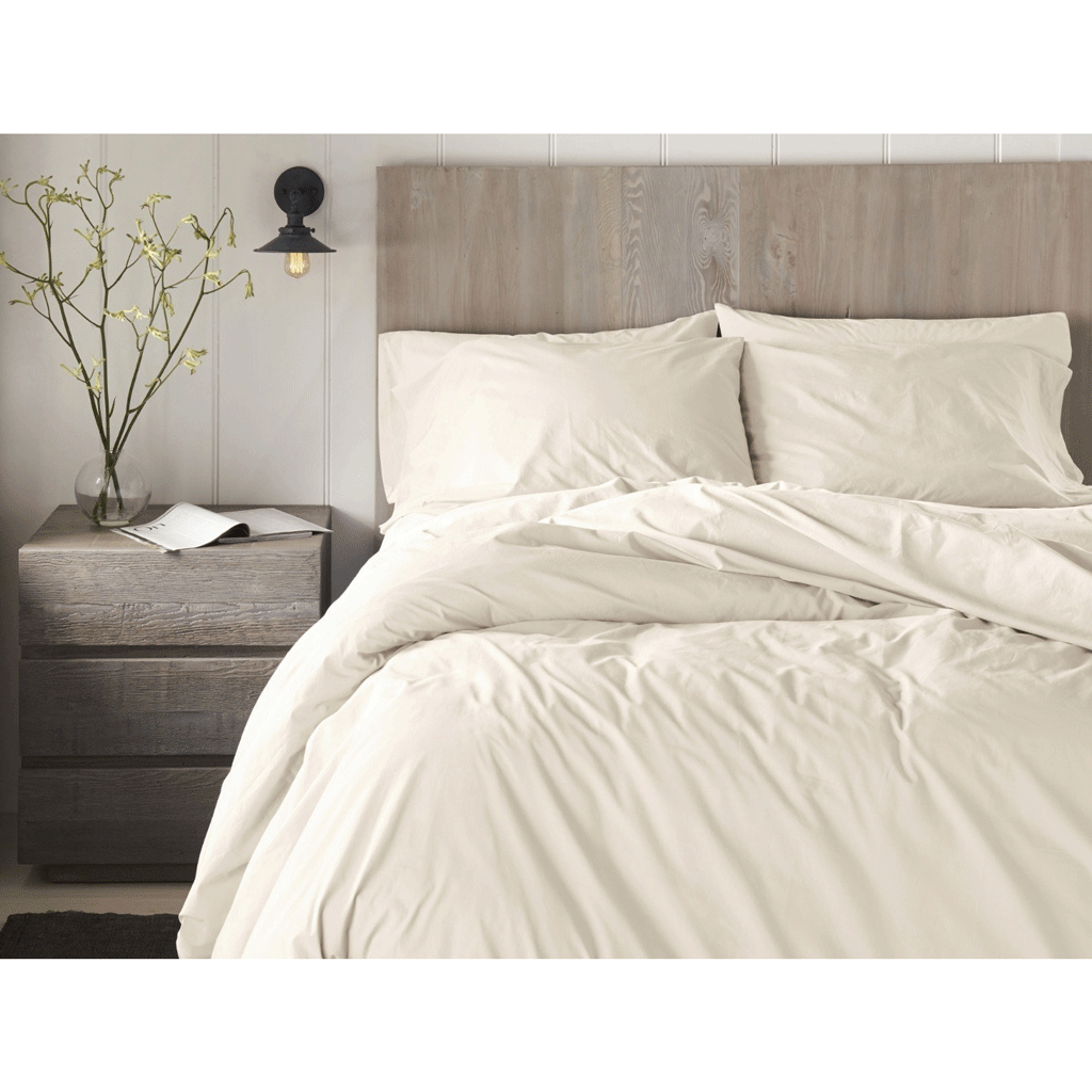 300 Thread Count Organic Percale Sheets King in Undyed by Coyuchi