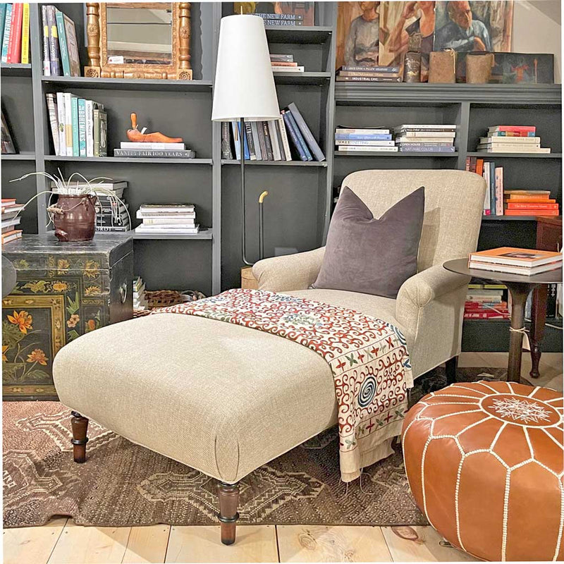 Pond Chaise Lounge in Bellamy Oatmeal by John Derian for Cisco Home
