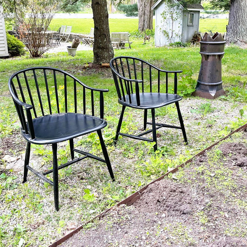 Windsor Chair With Low Back In Black