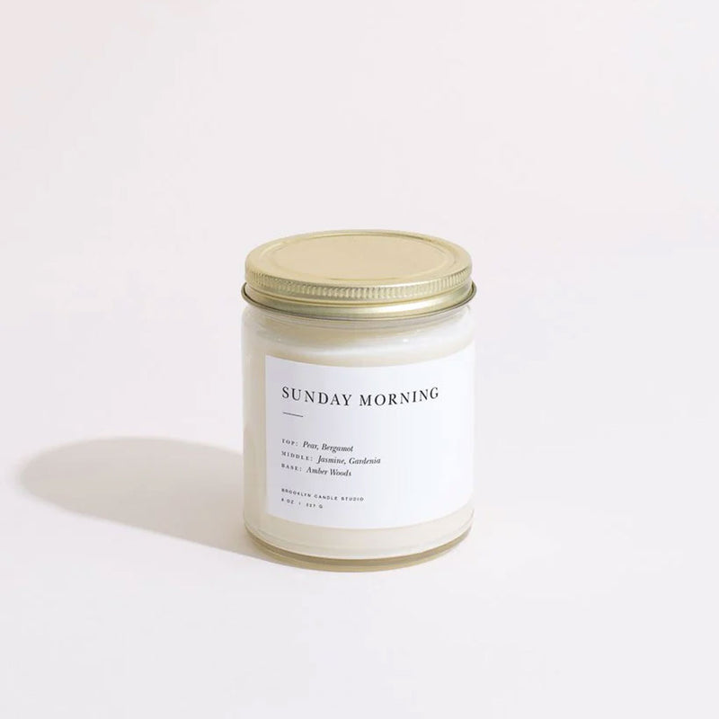 Sunday Morning Minimalist Candle by Brooklyn Candle